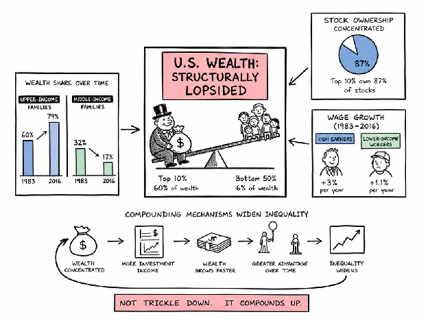 How Wealth Concentrates at the Top Over Time