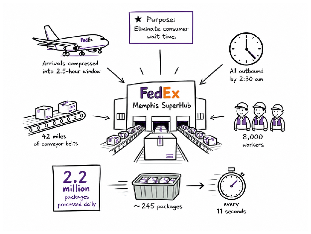 The Machinery of Overnight Delivery at Scale
